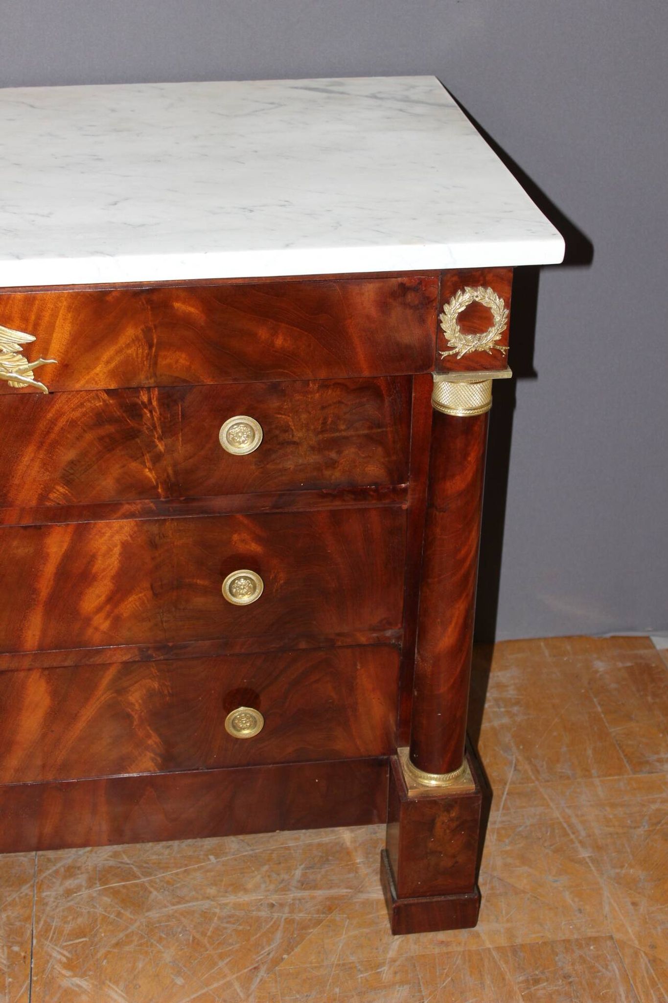 Empire-style mahogany chest of drawers, early 19th century