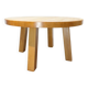 Brutalist eettafel massief eiken rond model