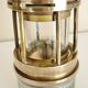Old miner's lamp, thick glass, brass, metal