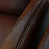 Set of 2 Sheepskin Leather Armchairs