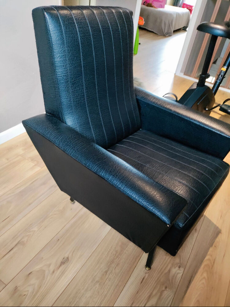 Alan deglauff armchair in vintage Skaï 1950