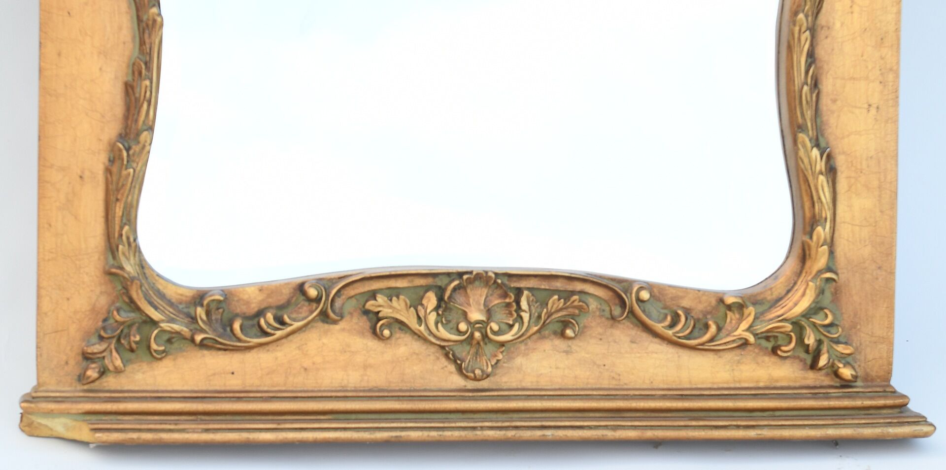 Golden resin chimney trumeau 70x140cm