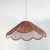 Suspension with printed floral design Françoise "auburn flowers"