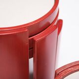 Stunning Nesting tables 780 in rare red by Gianfranco Frattini for Cassina Italy