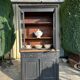 Antique black office dresser