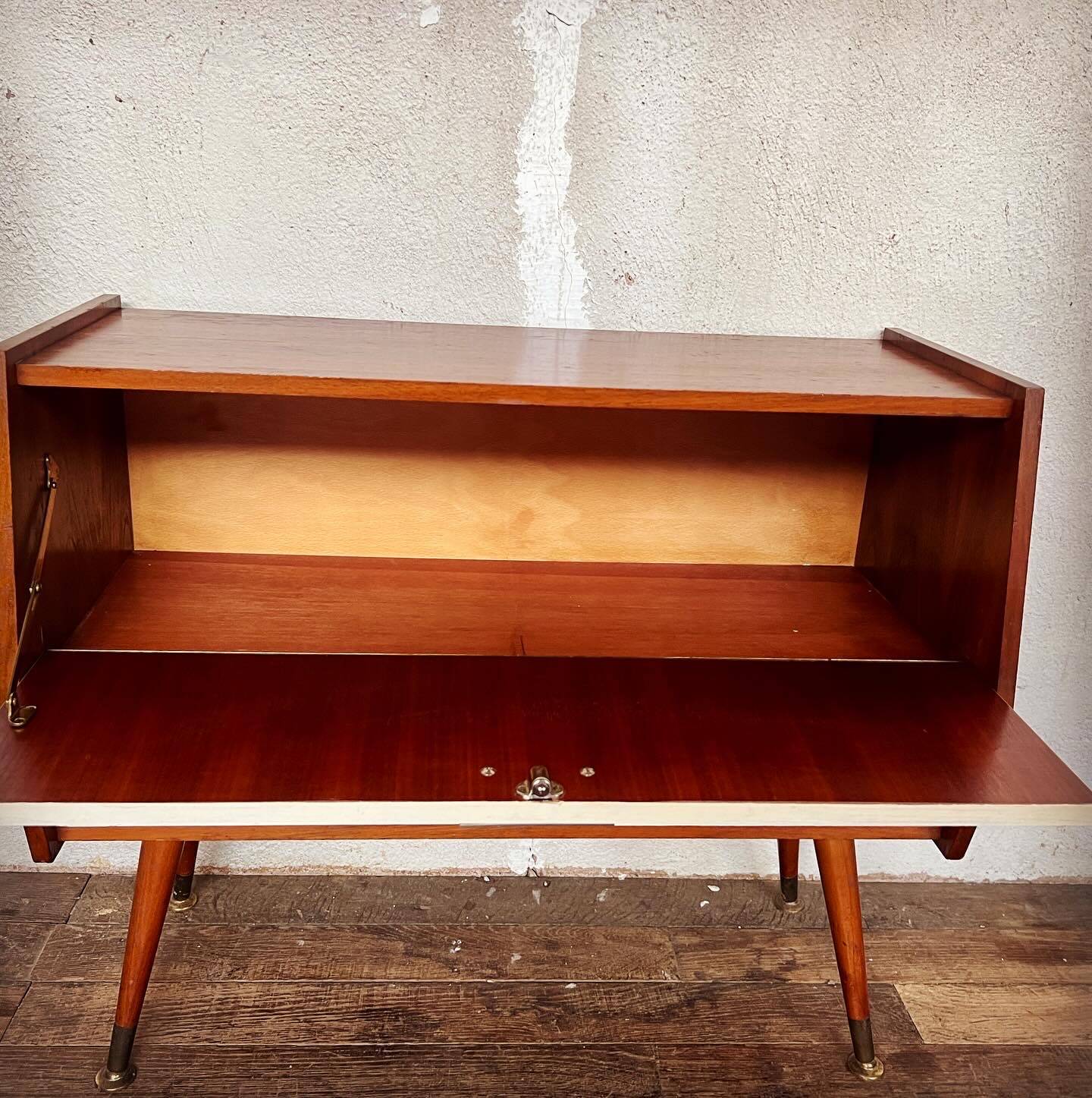 Mini sideboard TV cabinet end of Scandinavian vintage sofa