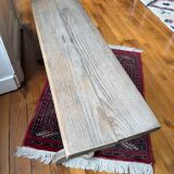 Old school bench in raw wood