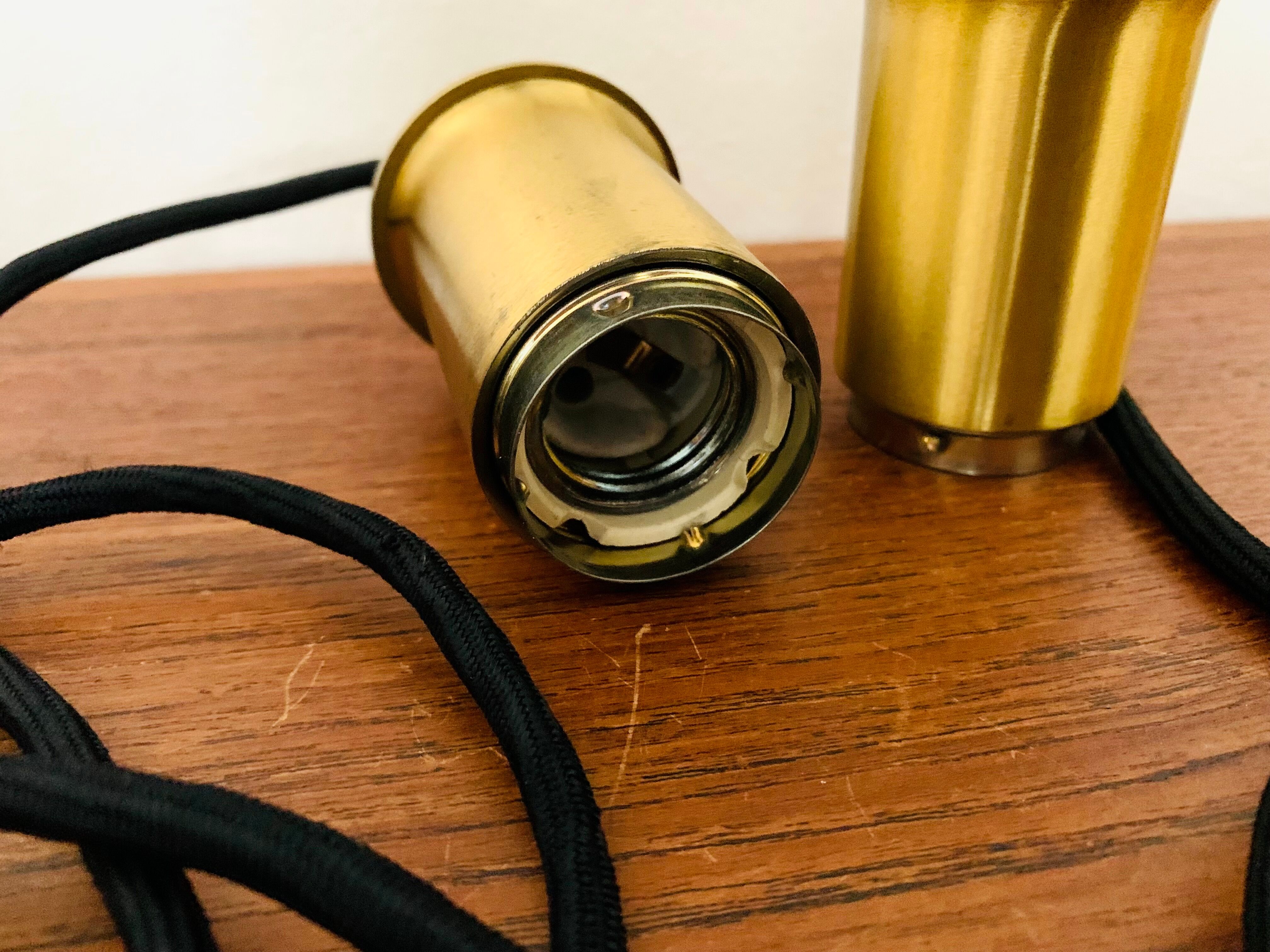 Lampe suspendue en laiton Posa44 double réglable par Florian Schulz