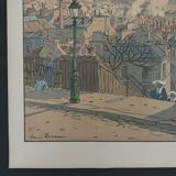 Lithograph by Henri Rivière, Parisian Landscapes, Paris seen from Montmartre