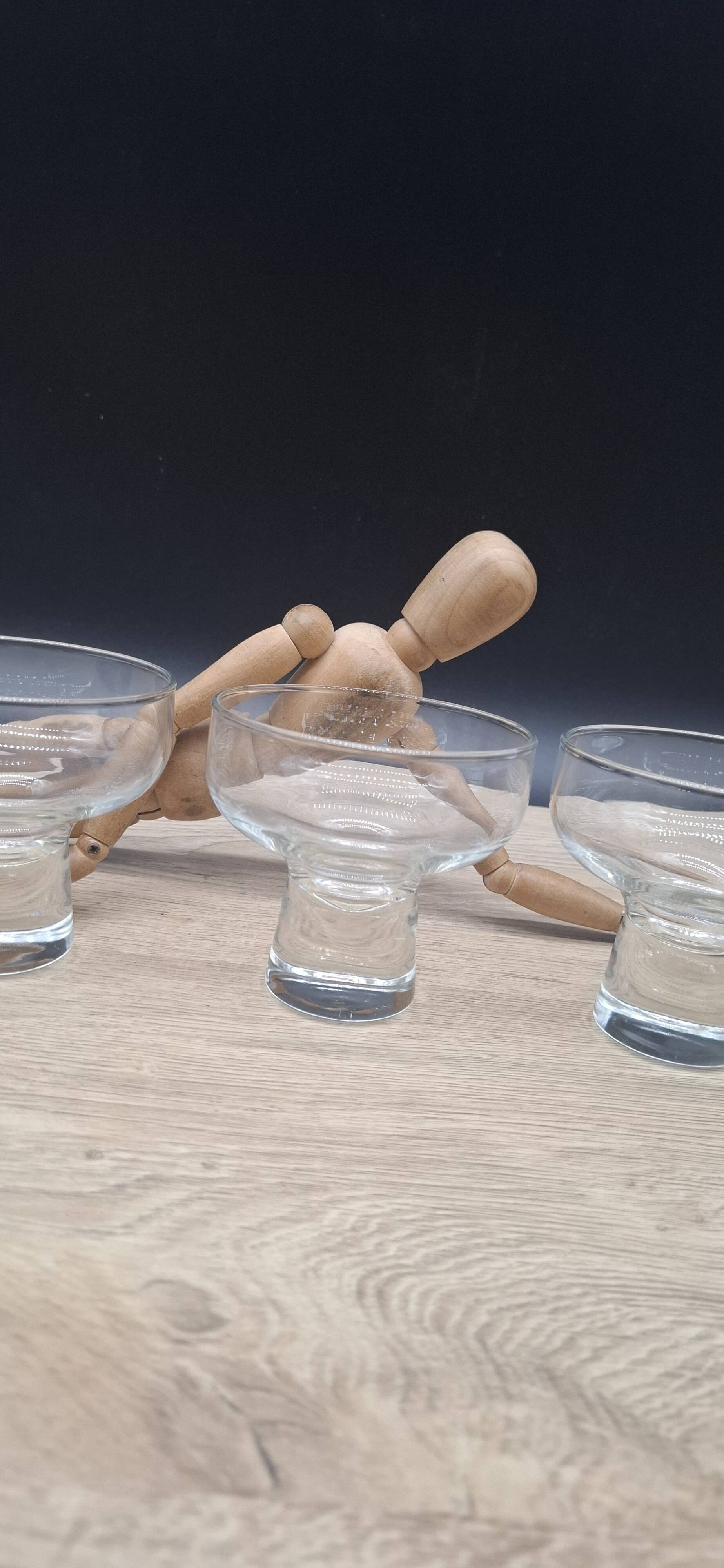 Set 4 verres italiens pied plein