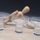 Set of 4 Italian glasses with solid stem