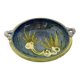 Large Dish with Handles in Handmade Ceramic - Hand-Painted Floral Decoration