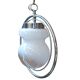Suspension Vintage Space Age – Design des années 70 – Verre opalin et chrome