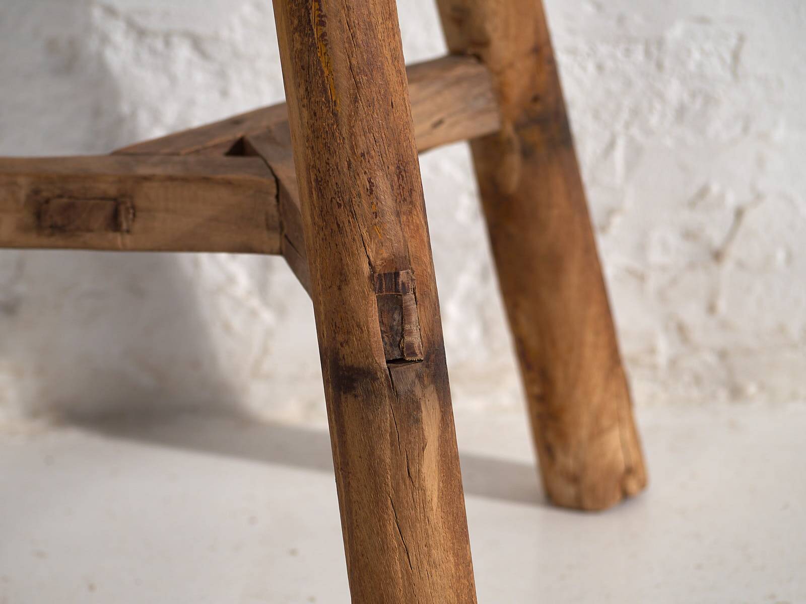 Antique solid wood stool (c.1900)