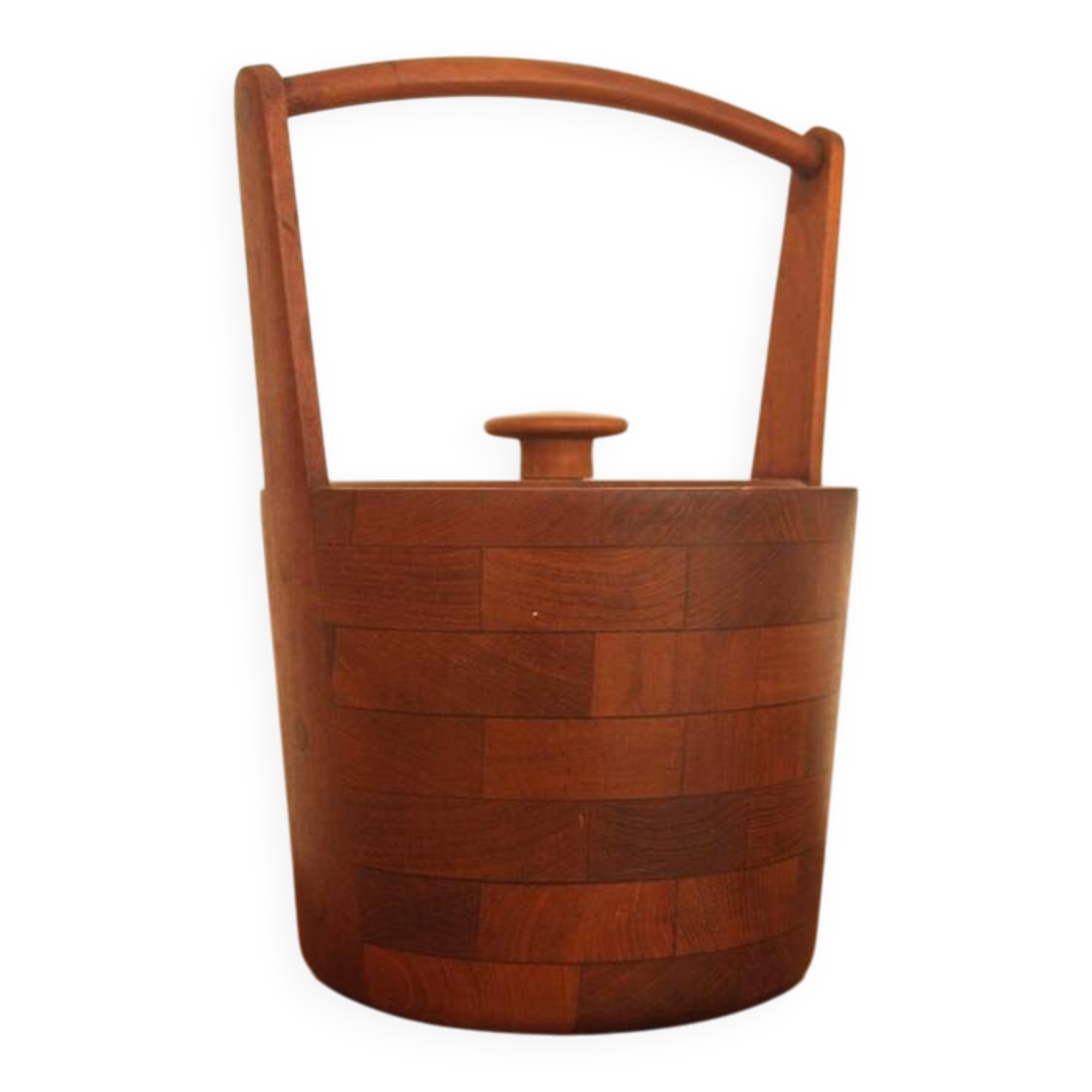 Danish teak ice bucket - vintage mid century design