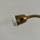 Danish Mid-Century Leather and Brass Adjustable Floor Lamp