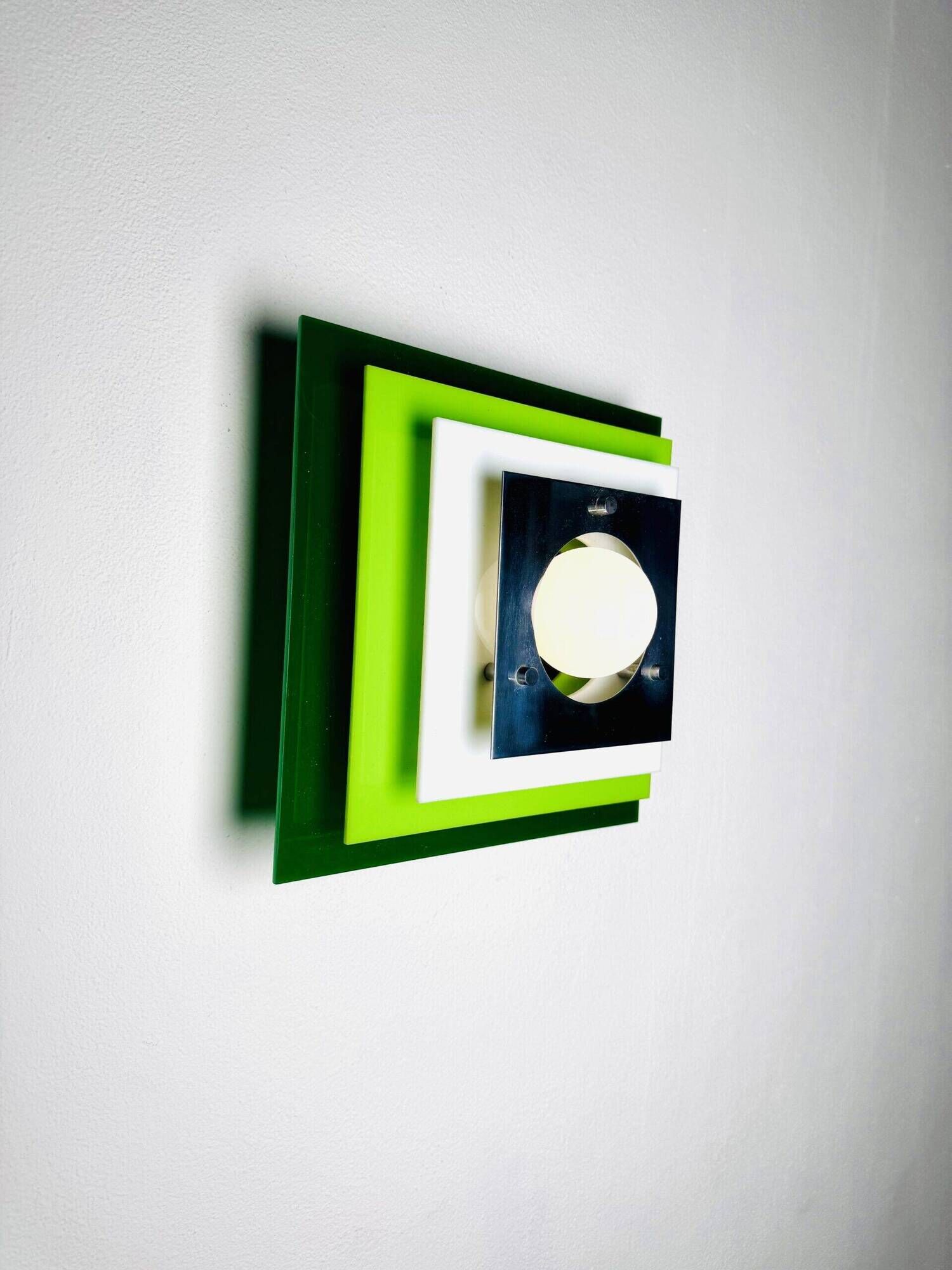 Pyramid Multi-Layered Wall Lamp By Hustadt Leuchten, Germany, 1970S