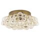 Wall lamp or recessed lamp in bubbled glass by Helena Tynell, 1960s, Limburg, Germany.