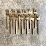 12 gilded bronze forks