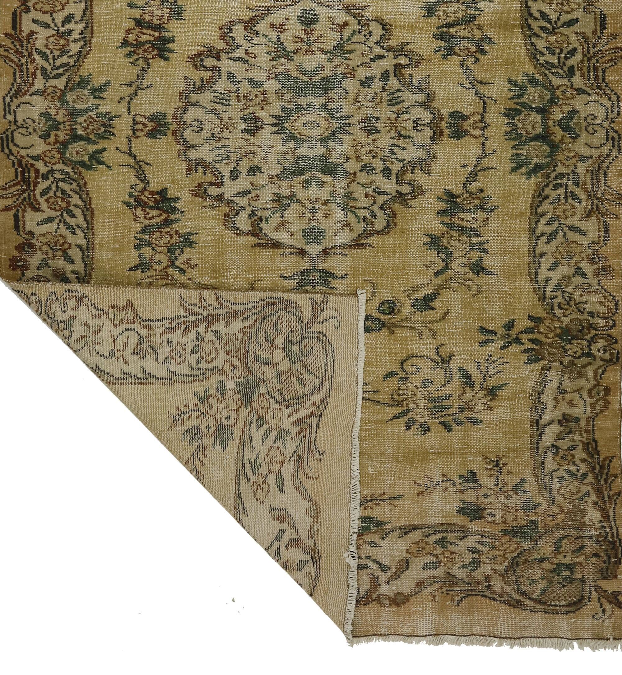 Turkish Anatolian Handmade Vintage Area Rug 262 cm x 160 cm