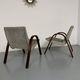 Set of 2 vintage design Bow-Wood Steiner armchairs, 1950s.