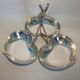 Sterling Silver (925) 3 Water Lily Leaves Centrepiece 422 grams