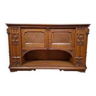antique oak buffet – Gothic / Neo-Gothic style / 20th century