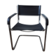 Leather and chrome design chair cantilever 60s/70s