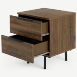 Paire de tables de nuit en bois