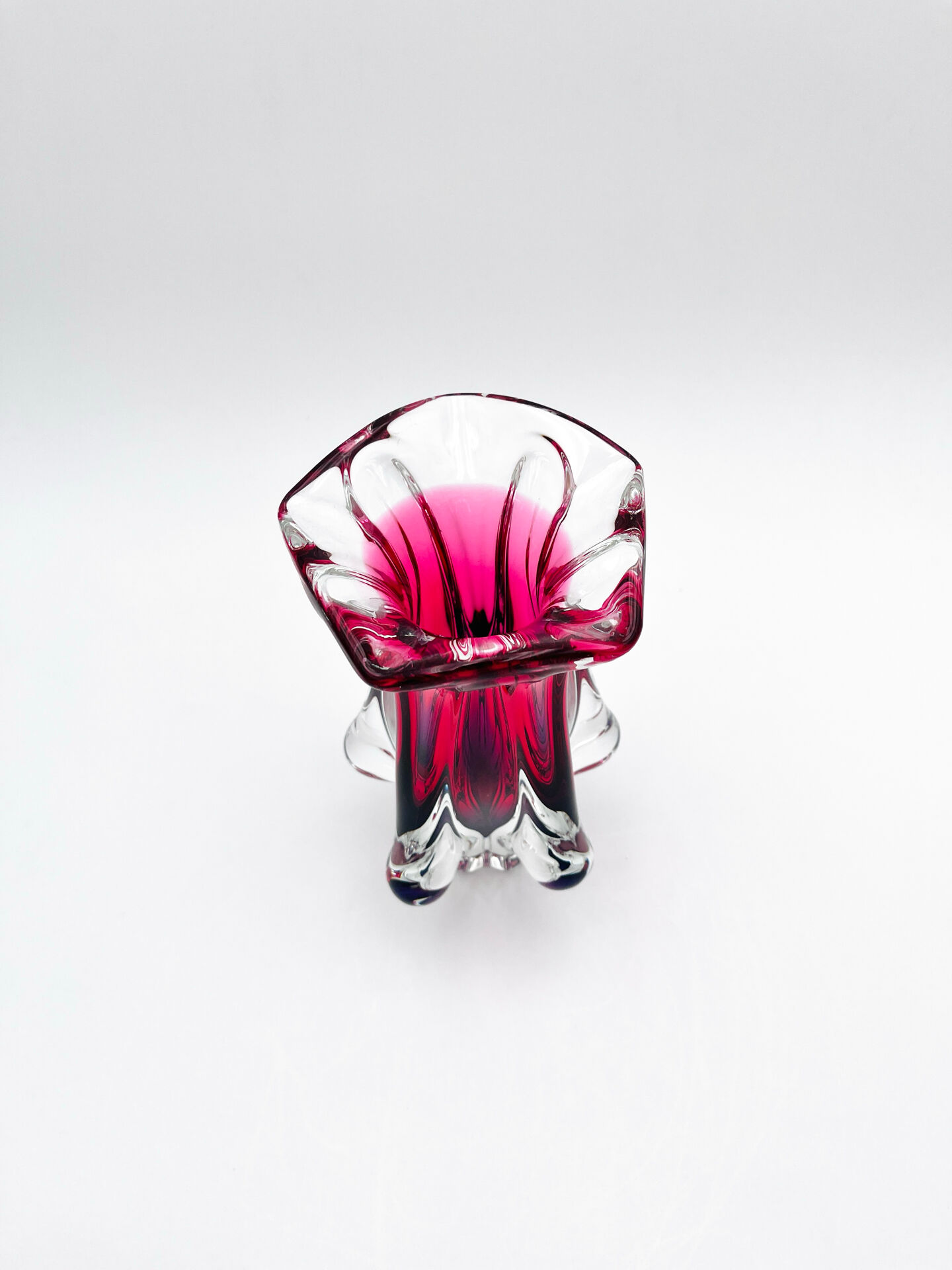 Organic Vase - Sommerso - Josef Hospodka - Bohemian Crystal - Circa