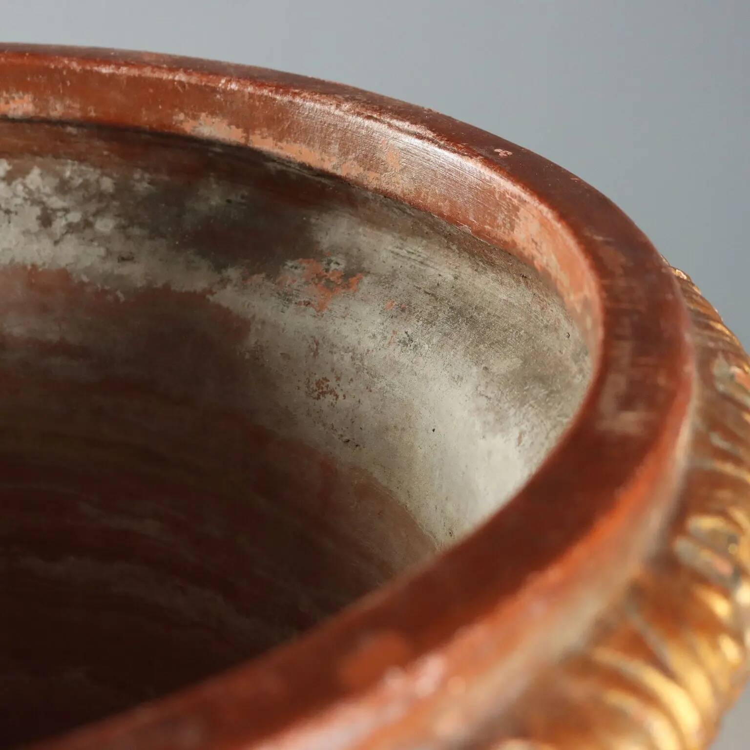 Ancient vase with terracotta stand Italy 20th Century