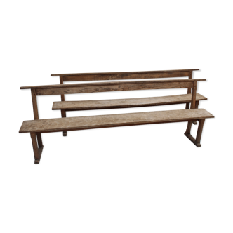 Lot of 2 church benches
