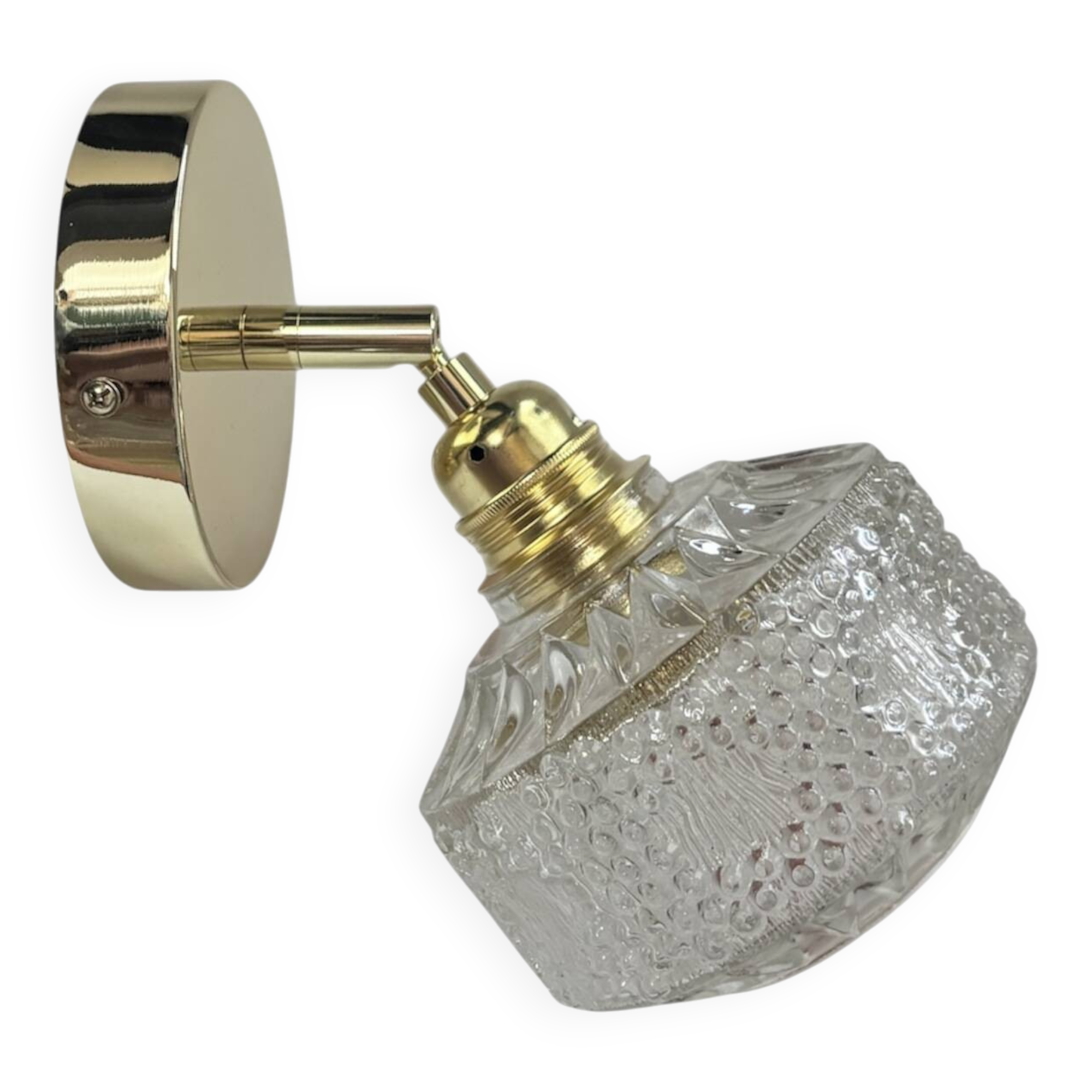 Gold tilting wall light