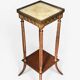 Mahogany, marble and bronze side table / guéridon in Louis XVI style.