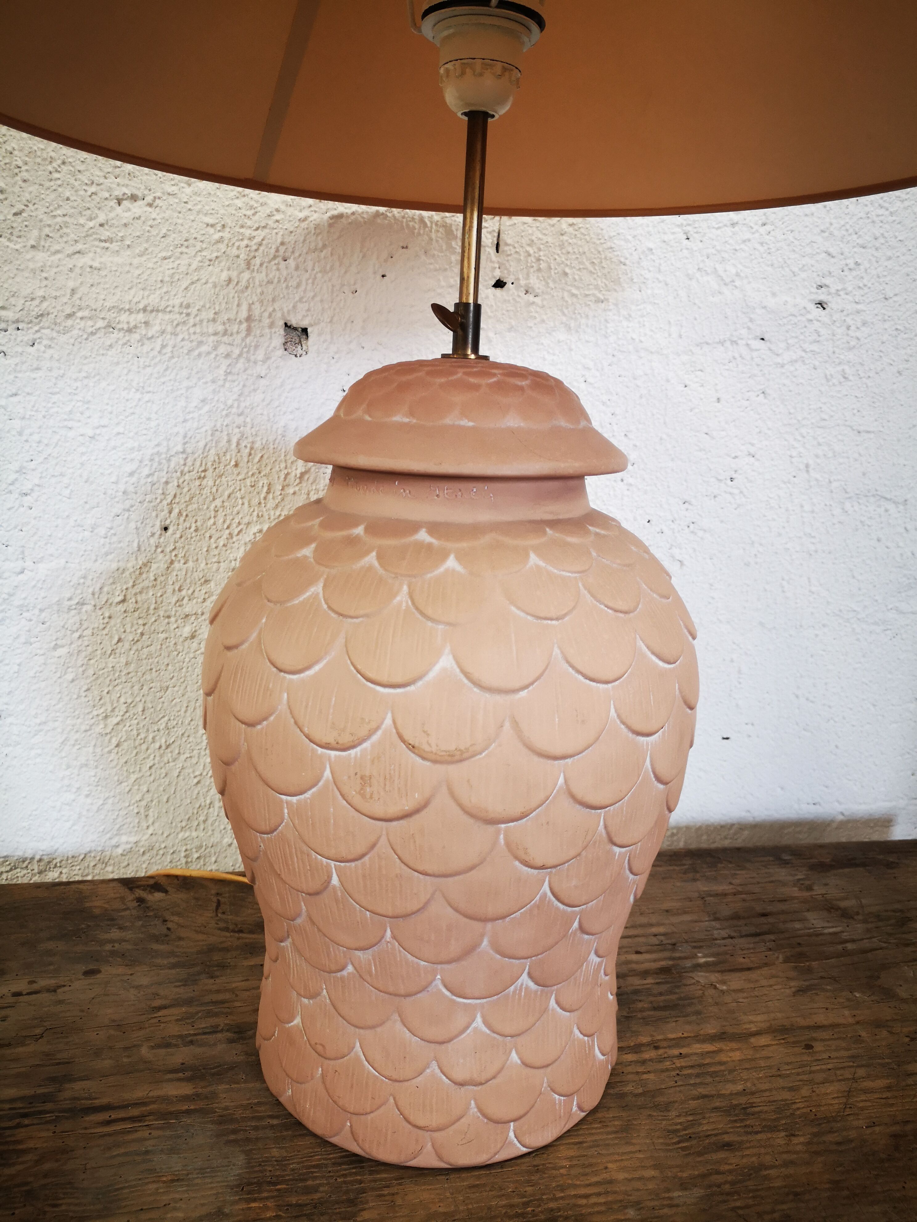 Terracotta lamp "CHAUMETTE Paris"