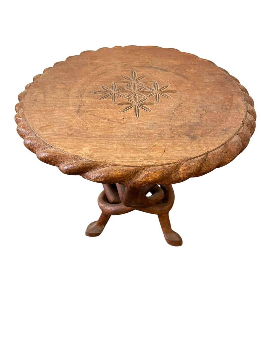 Vintage wooden side table/pedestal for plants