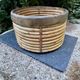 Gabriella Crespi brass rattan basket 1960s Italy