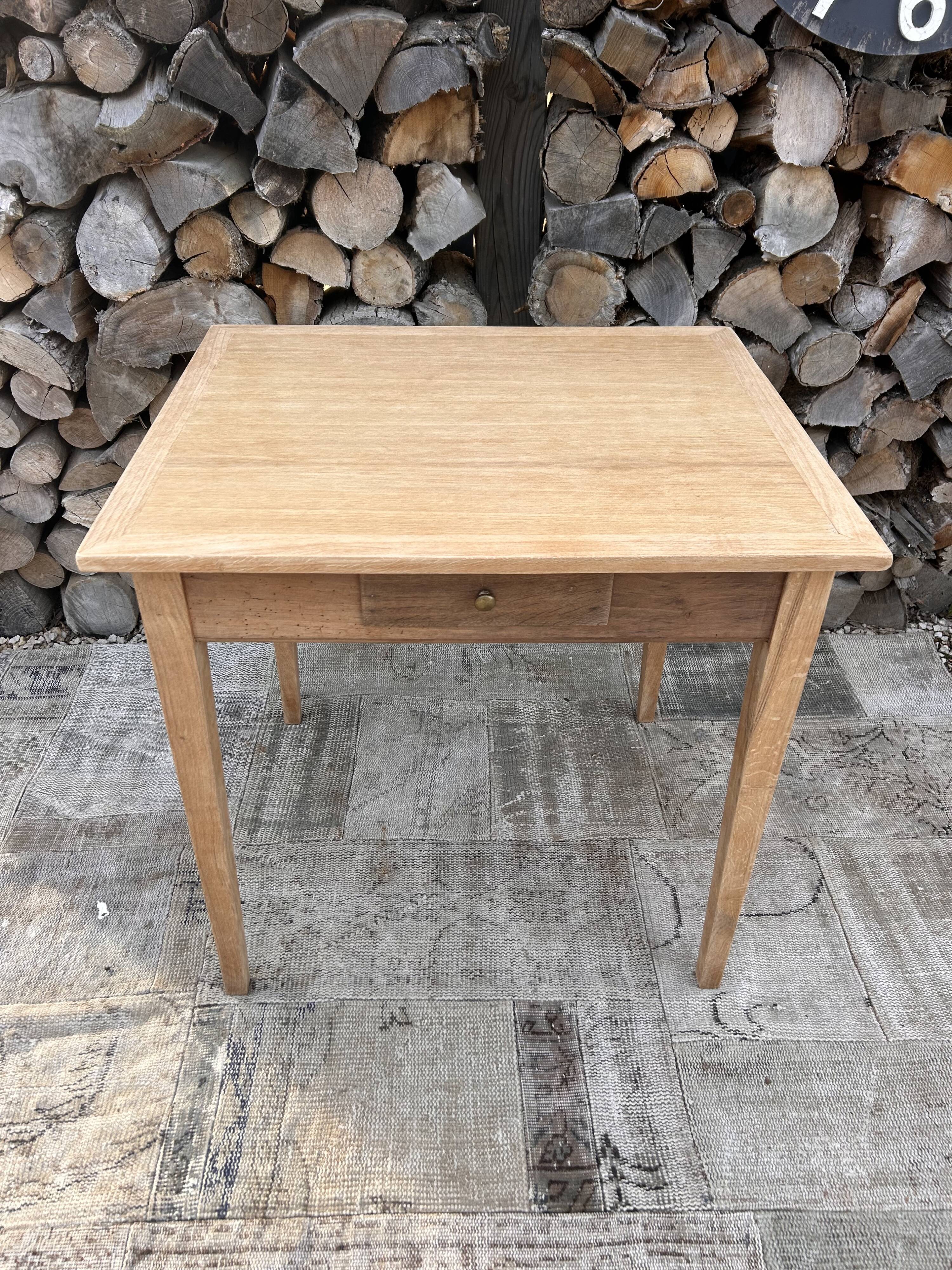 Renovated wooden farmhouse table