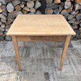 Renovated wooden farmhouse table