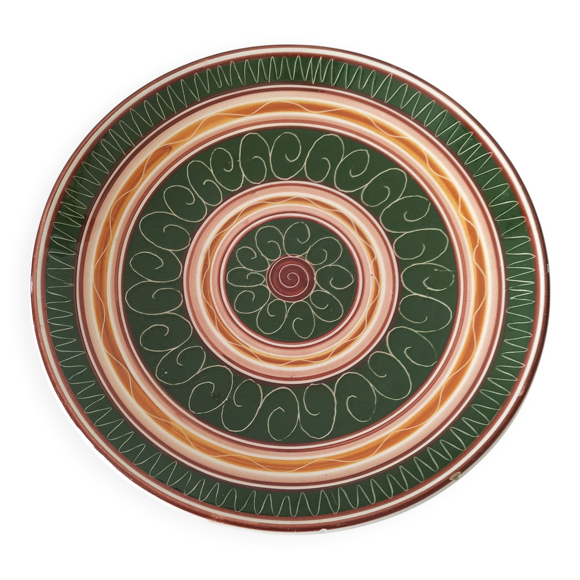 Handmade soup plate – Gruyère pottery – 1950s–70s