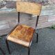 Lot de 4 chaises industrielles école vintage collectivités mullca 6