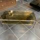 Table basse double plateau verre chrome style Bauhaus vintage 1970