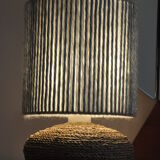 Rafia and wool lamp