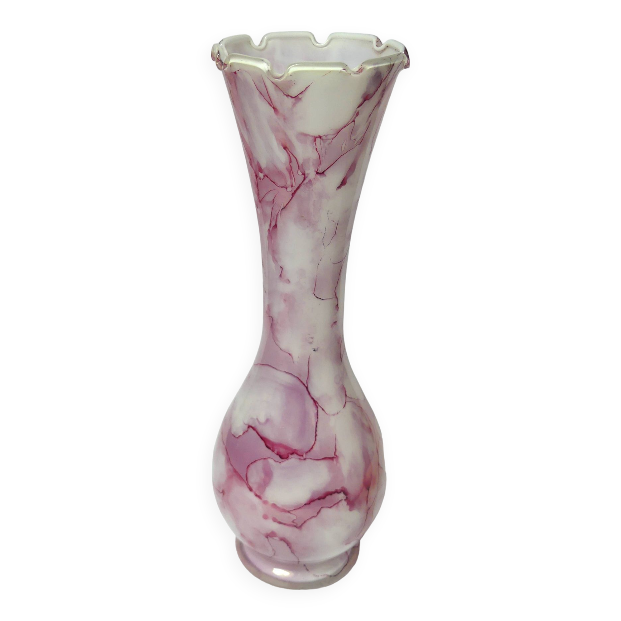 Pink glass vase