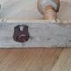 Porte manteau mural en bois façon bambou à 3 patères forme champignon