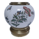 vase boule faïence laiton décor fleurs insectes début xxème