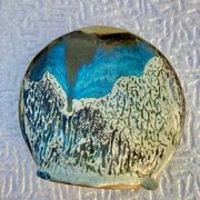 Vase en ceramique a decor abstrait signature a identifier