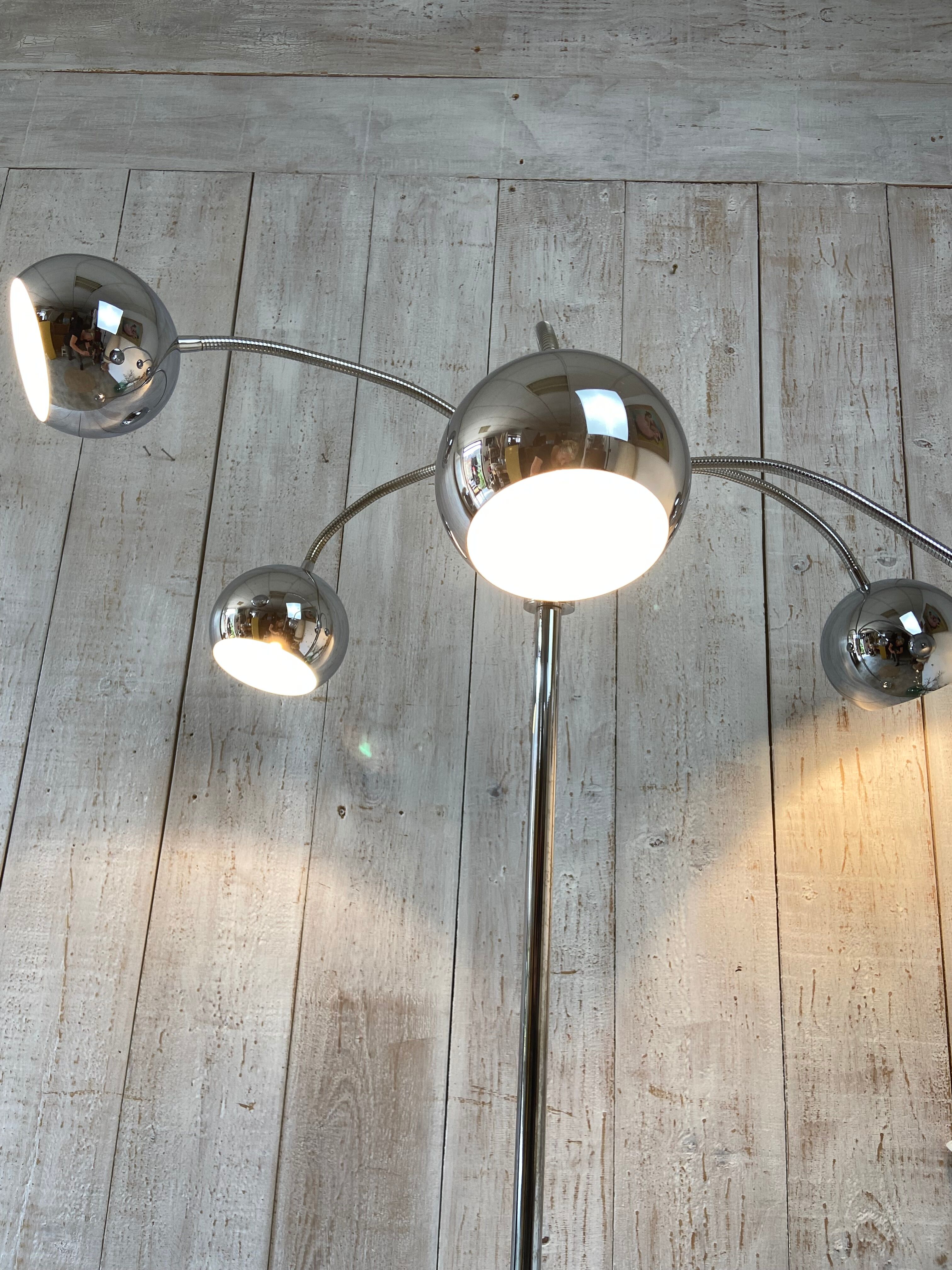 Vintage chrome floor lamp