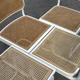 Set of 4 Cesca b32 model chairs in white dining chair