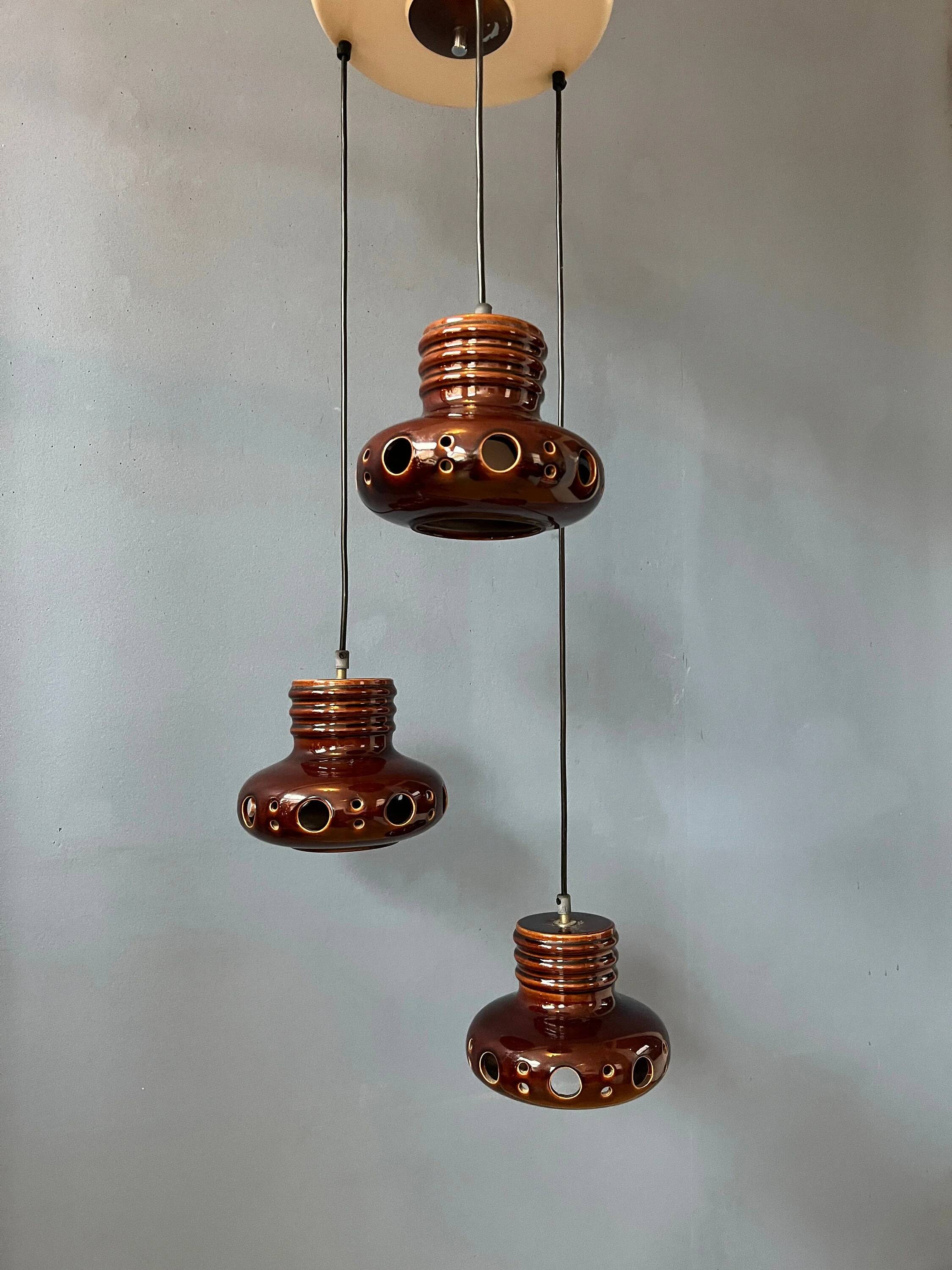 Ceramic chandelier West Germany / pendant
